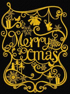 Merry Christmas 8 embroidery design