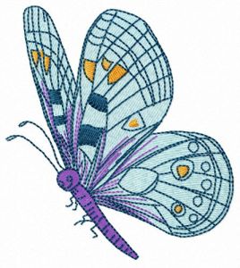 Friendly butterfly embroidery design