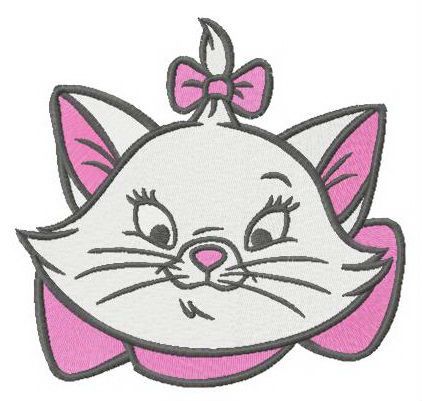 Picky kitten Mary machine embroidery design