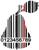 Pear barcode free machine embroidery design