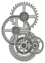 Gears embroidery design