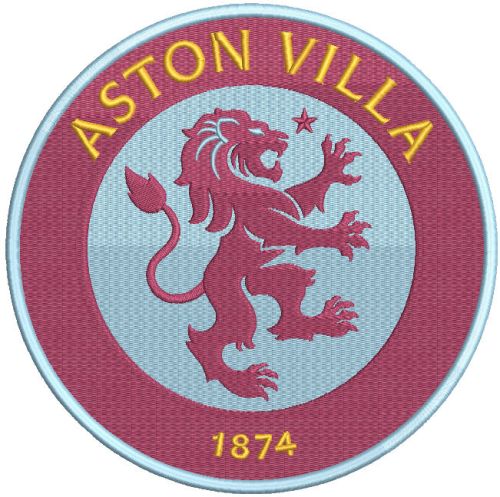 Aston villa Primary logo embroidery design