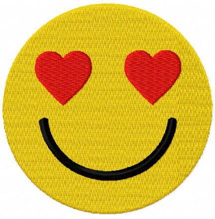 Loving yellow smile free embroidery design
