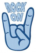 Rock on 2 embroidery design