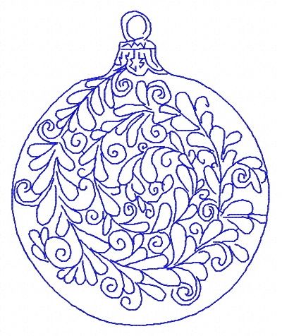 Christmas ball 4 machine embroidery design