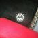 Volkswagen embroidered logo on blanket