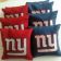 Red and blue embroidered pillowcase with New York Giants Logo 