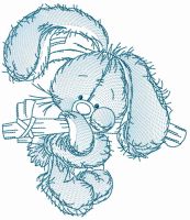 I miss you 5 embroidery design