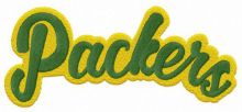 Packers wordmark logo embroidery design