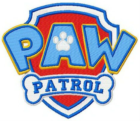 Paw Patrol logo machine embroidery design