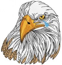 White eagle embroidery design