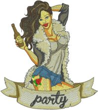 Barbecue party 2 embroidery design