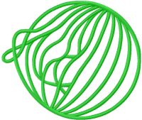 Wrap symbol logo embroidery design