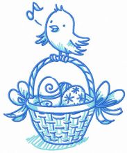 Easter bird songs embroidery design