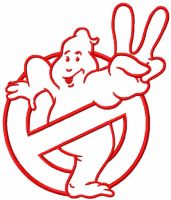 Ghostbuster victory one color embroidery design