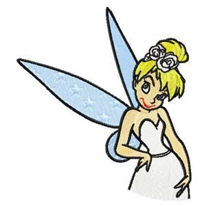 Tinkerbell Wedding embroidery design