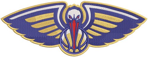 New Orleans Pelicans logo symbol embroidery design
