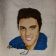 Embroidered Elvis Presley design on towel