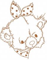 Kostenloses Stickdesign für Baby-Teddybären