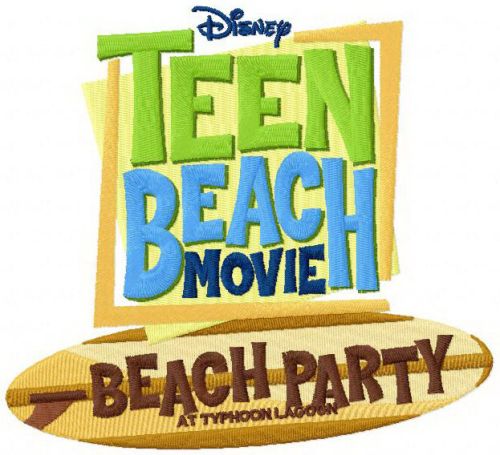Teen beach movie logo machine embroidery design