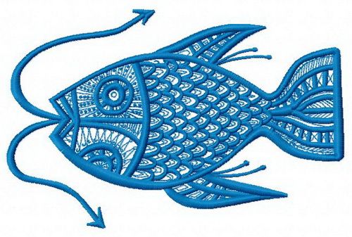 Mosaic fish 2 machine embroidery design