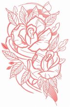 Wrapped roses 3 embroidery design