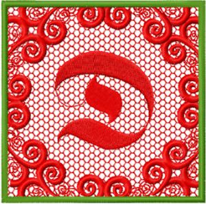 Monogram Letter D Style 1 embroidery design