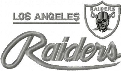 Los Angeles Raiders Logo machine embroidery design