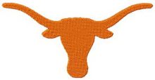 Texas University Longhorns logo embroidery design