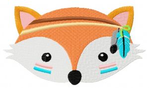 Indian fox 2 embroidery design