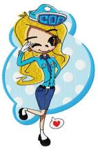 COP girl embroidery design