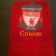 Liverpool Football Club logo embroidered on red bath towel