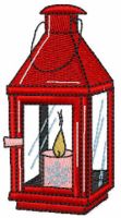 Small Christmas candle embroidery design