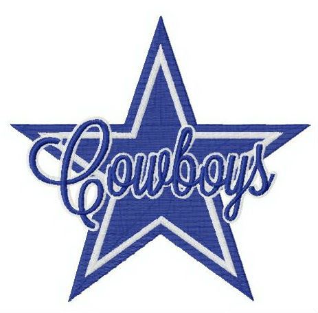 Cowboys star logo machine embroidery design