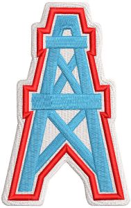 Houston Oilers Football Logo embroidery design