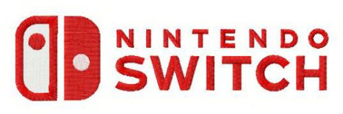 Nintendo Switch logo machine embroidery design
