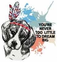 Beagle embroidery design