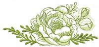 Green rose sketch free embroidery design