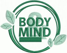 Body and mind embroidery design