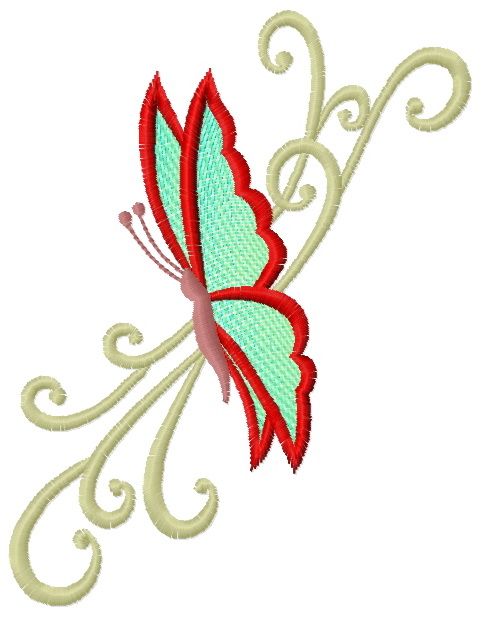 Butterfly 11 machine embroidery design