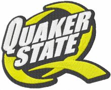 Quaker state logo embroidery design