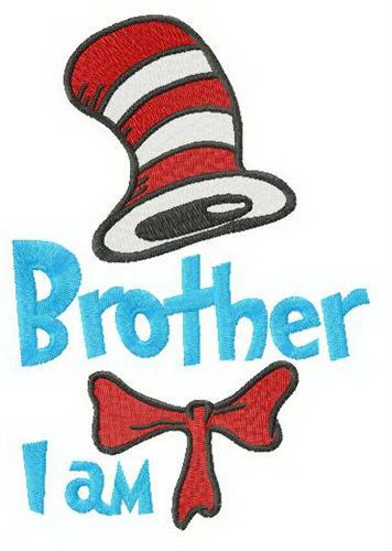 Brother I am machine embroidery design