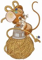 Mouse likes sewing craft embroidery design