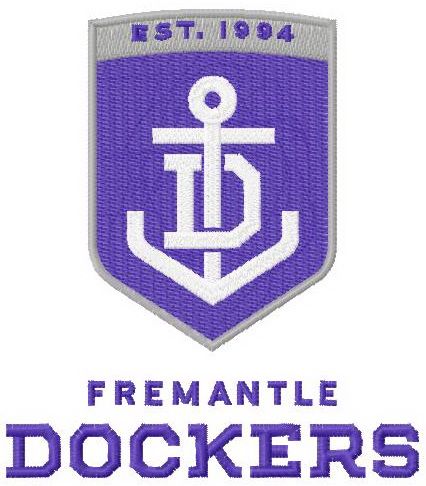 Fremantle Dockers logo machine embroidery design
