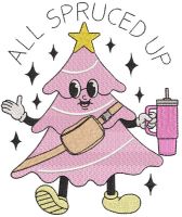 All spruced up embroidery design