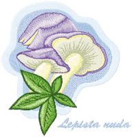 Lepista nuda embroidery design