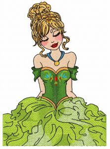 Like a princess embroidery design