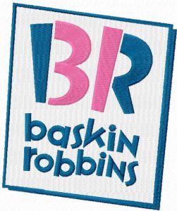 Baskin-Robbins logo embroidery design