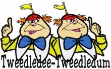 Tweedledee and Tweedledum 3 embroidery design