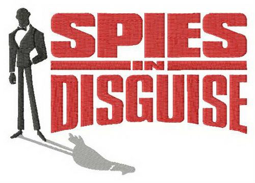 Spies in Disguise logo machine embroidery design